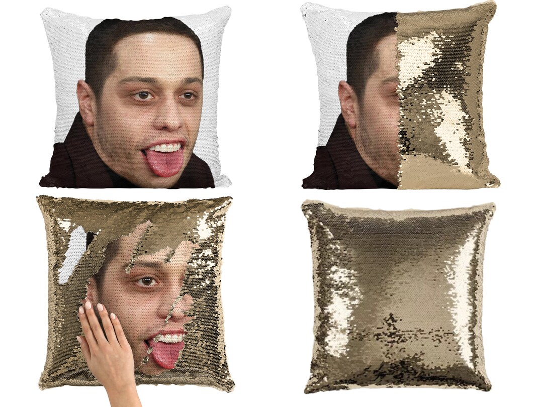 Pete Davidson Sequin Pillow Cover, Funny Pete Davidson Flip Sequin