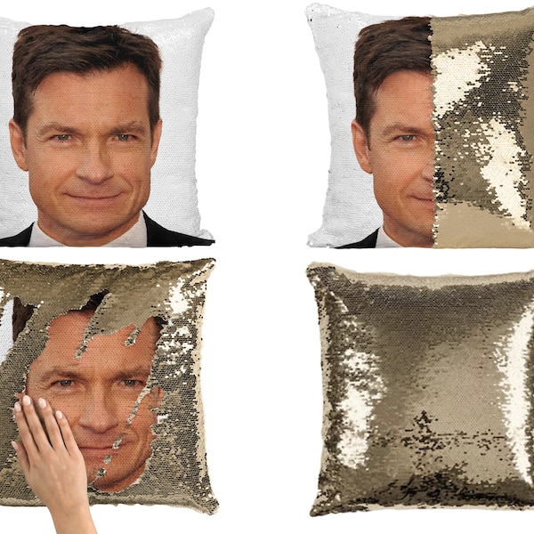 Jason Bateman Sequin Pillow Cover, Flip Sequin Pillowcase, Jason Bateman Pillow Case, Pillow Cushion Gift Idea For Jason Bateman Fans