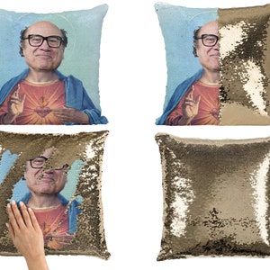  Jiamos The Office Merch Sequin Pillow Cover Dwight Schrute Mask  Throw Pillow Covers Mermaid Decorative Cushion Cover Funny Gag Gifts 16 X  16 Inch, No Filler(Black) : Home & Kitchen