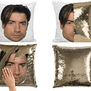 Brendan Fraser The Mummy More Like The Daddy Sequin Pillow Cover, Funny Brendan Fraser Flip Sequin Pillowcase, Brendan Fraser Pillow Case