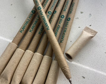 Plantable Pens | Sustainable And Eco Friendly Pens With Customisable Options | Recycled Paper Seed Pens | Corporate Gifting