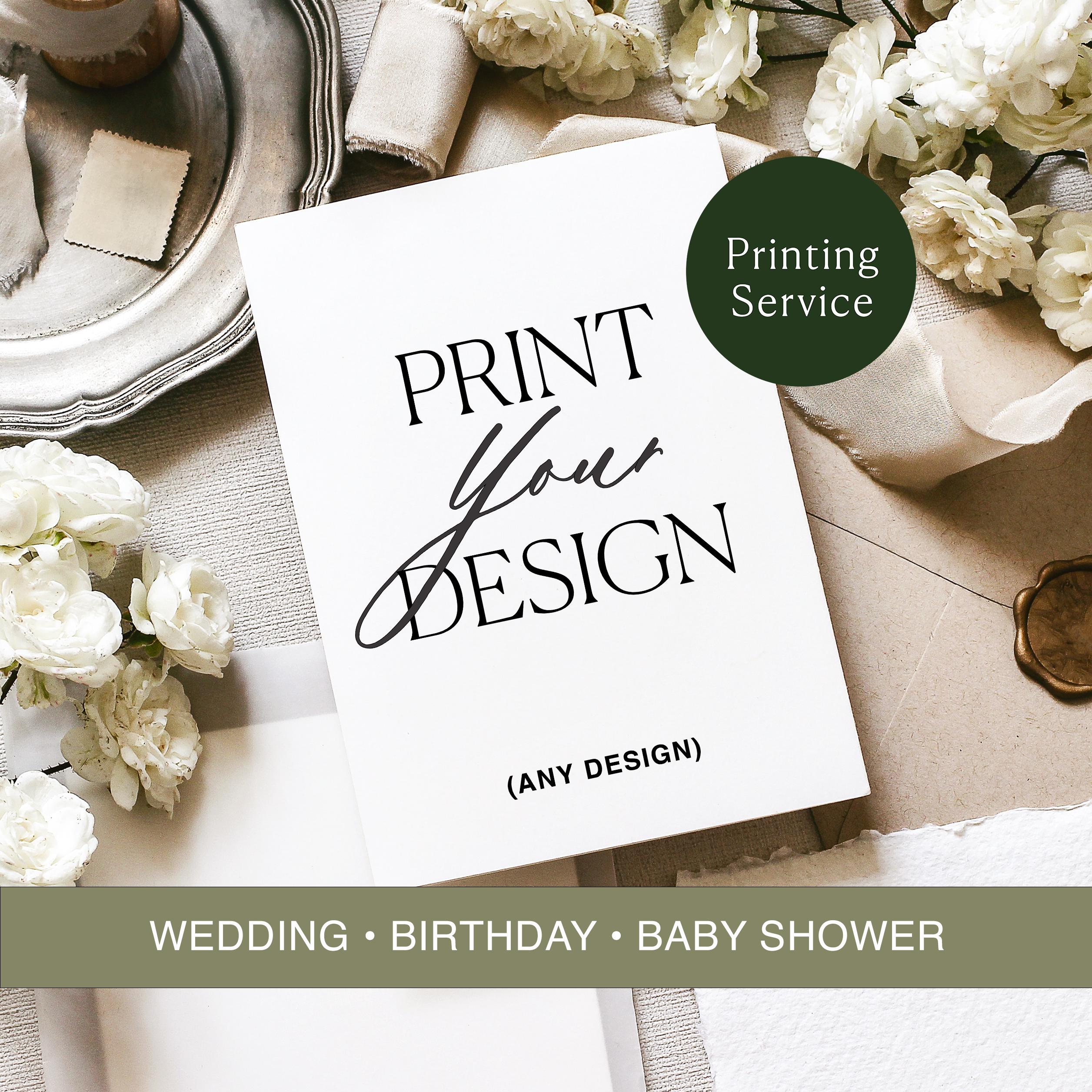 Invitation Printing Service | Custom Digital Prints | Print Your Digital Download
