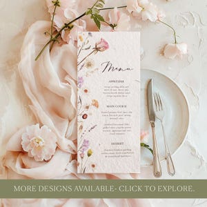Aangepaste bruiloftsmenukaarten | Elegante, minimalistische en bloemige ontwerpen | Op maat gemaakt menu voor bruiloftstafels | Handgemaakte bruiloftsbriefpapier