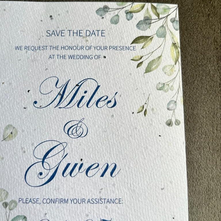 Seed Paper Invite Plantable Eco-friendly Biodegradable - Etsy