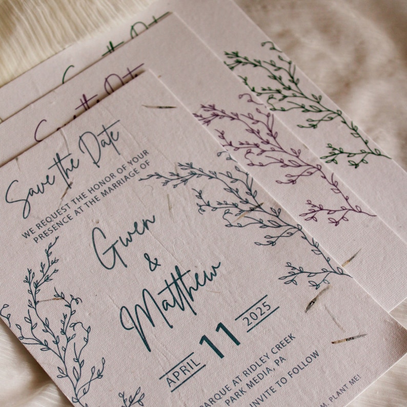 Eco friendly wedding cards