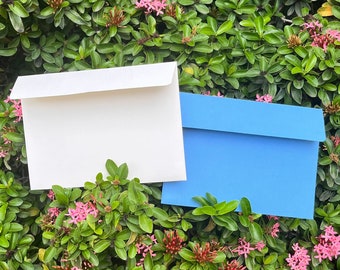 5x7 Envelopes Set in Light Blue & Off-White | Elegant Wedding Invites, RSVPs, and Season's Greetings