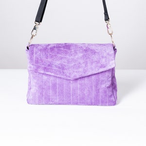 Crossbody bag | Purple leather handbag | Women&#39;s shoulder bag | Slow fashion handbag | Shoulder bag