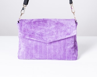 Crossbody bag | Purple leather handbag | Women's shoulder bag | Slow fashion handbag | Shoulder bag