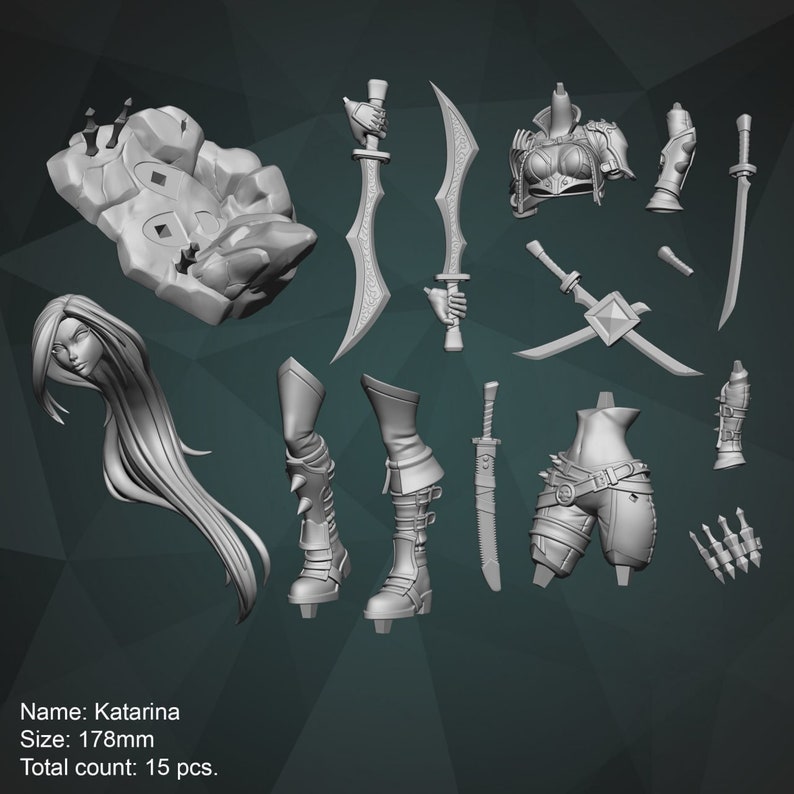 Katarina Nude Girl 3D Print Stl File (Download Now) - Etsy