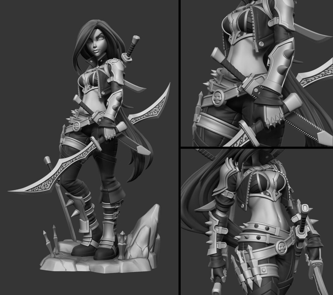 Katarina Nude Girl 3D Print Stl File (Download Now) - Etsy