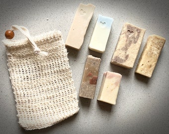 DEMO - Set de muestras de jabones + bolsa sisal o muestras en caja de corazones
