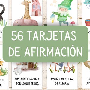 56 Tarjetas niños afirmación positivas baraja frases educación emocional cartas empatía confianza y validación emociones baraja amor propio