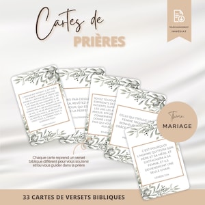 Cartes de versets bibliques en français sur le mariage pour femme chrétienne, Cartes de prières à imprimer, Fiançailles, Cadeau mariage