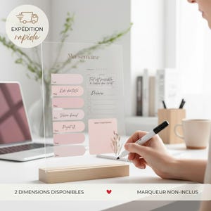 Zmazywalny chrześcijański planer na akrylowej tablicy z drewnianym stojakiem, chrześcijański planer modlitewny, organizacja kobieca