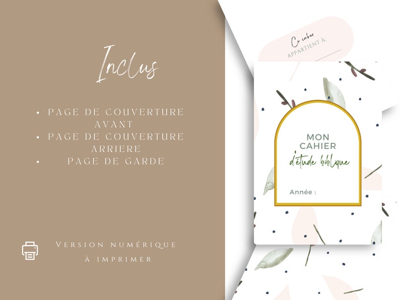 Cahier d'étude biblique en français à imprimer I Journal de méditation