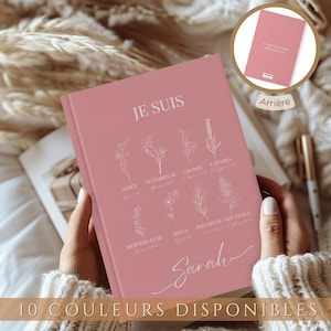 Diario de oración A5 personalizado para mujeres cristianas, cuaderno de estudio bíblico forrado, versículo bíblico en francés, rutina de meditación bíblica