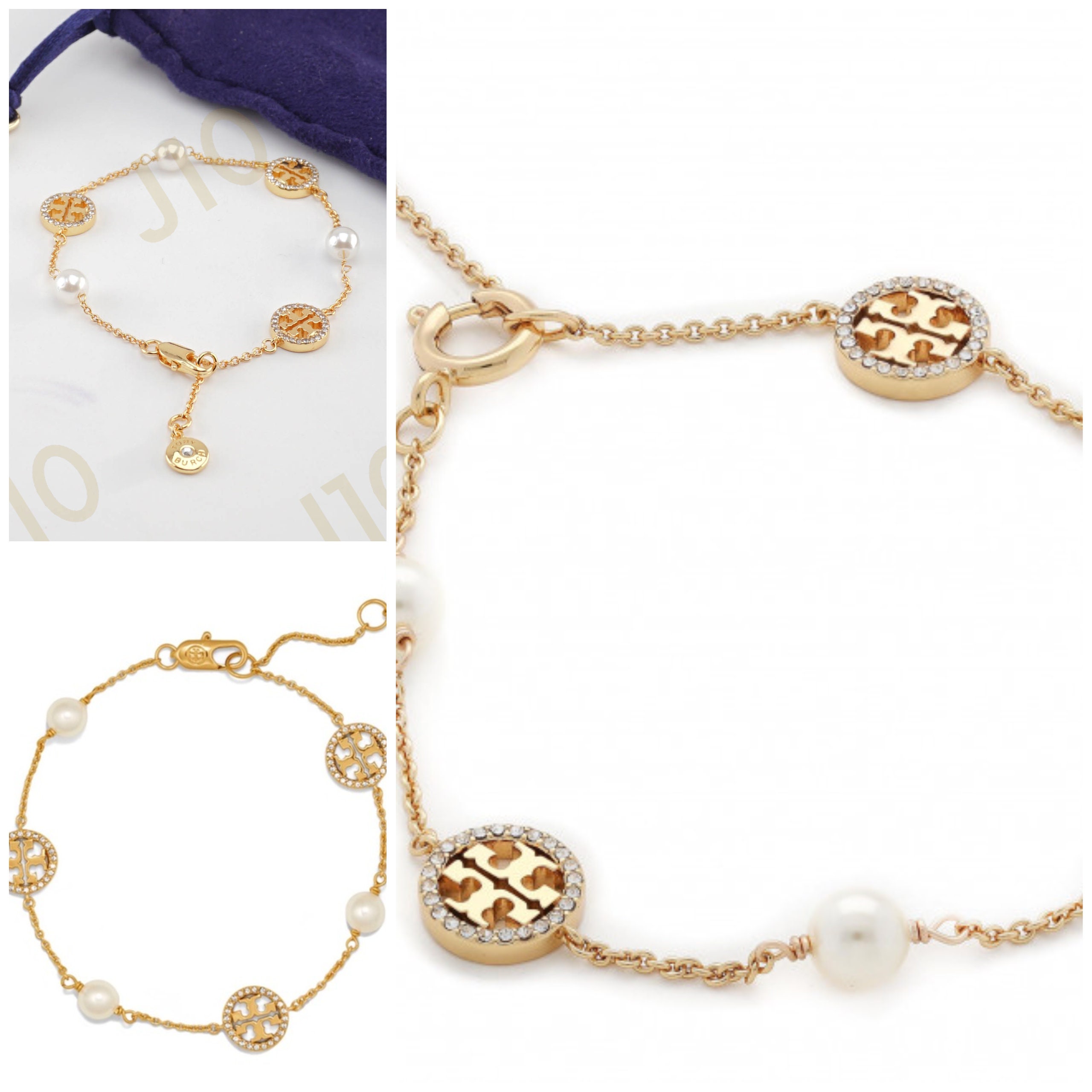 Tory Burch Miller Pavé Pearl Bracelet in Gold NWT AUTHENTIC - Etsy Denmark