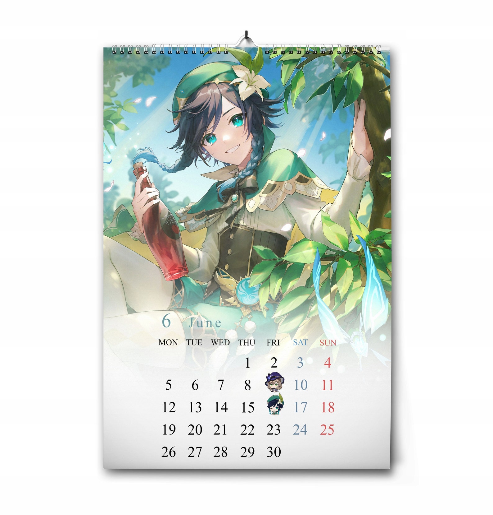 Calendario Genshin Impact 2023 Mondstadt A3 anime Etsy España