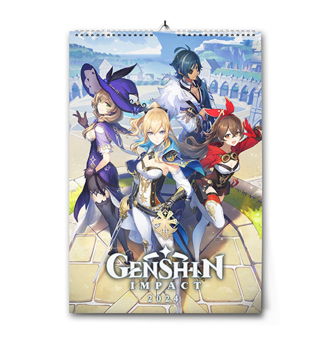 Calendar Genshin Impact 2024 Mondstad Etsy