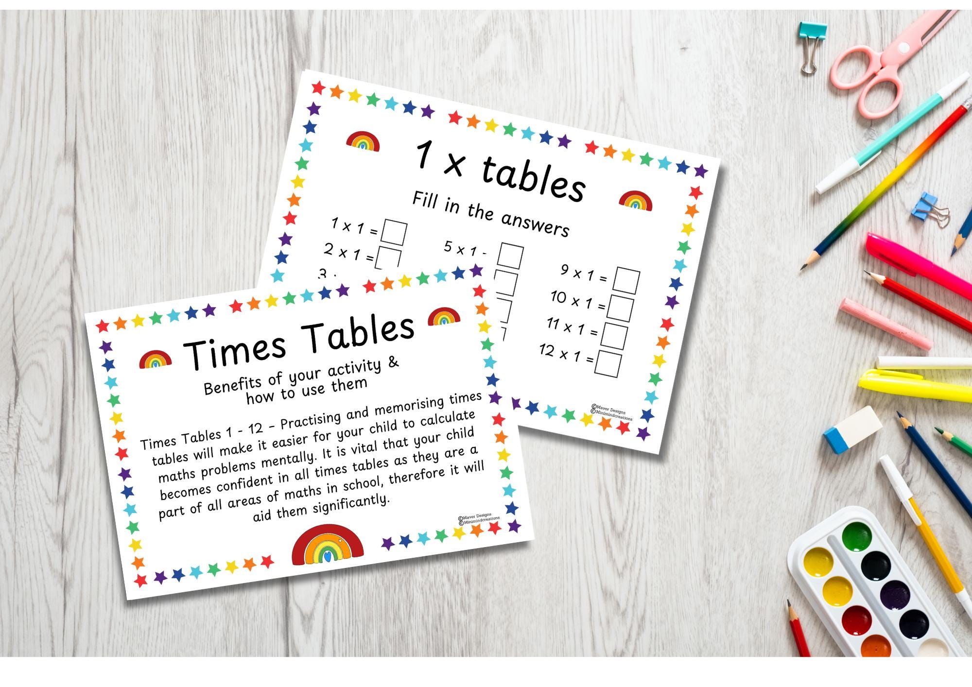 Times Table Pack - Etsy