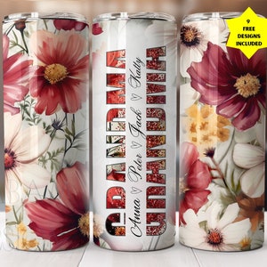 Grandma personalised   tumbler wrap - 20oz ,tumbler design