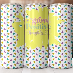 20 oz Skinny Tumbler Positive Self Love Tumbler Wrap Inspirational Tumbler png, Redacción positiva Digital png, Cree en ti