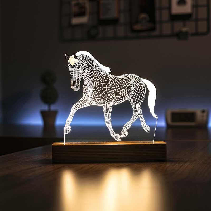 Horse Gift LED Desk Lamp. Hobby Horse. Horse Gifts. Horse Etsy
