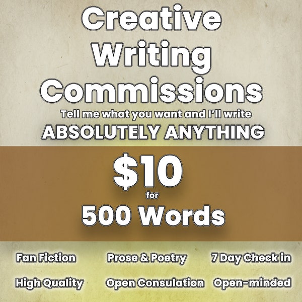 Writing Commission - High Quality, Creative, Poetry, Open Minded