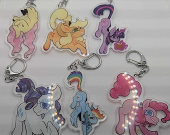 Pinchables! | My Little Pony Main (Mane) 6 Keychains! | Limited Edition Hanging MLP characters