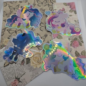 My Little Pony | Chibi Princesses Pack [includes 8 stickers] | Princess Celestia, Luna, Twilight and Cadance