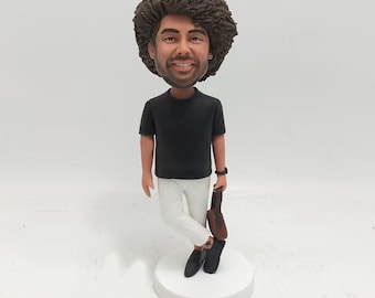 Custom Man Bobbleheads holding one bag, Personalized Romantic Gifts For Him, Romantic Gifts For Husband, Best Gift Ideas Anniversary For Him