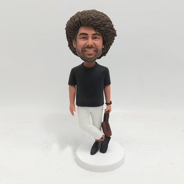 Custom Man Bobbleheads holding one bag, Personalized Romantic Gifts For Him, Romantic Gifts For Husband, Best Gift Ideas Anniversary For Him