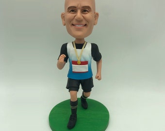 Custom Marathon Runner bobblehead as father&#39;s day gifts, Custom Bobblehead, Sports Custom Bobblehead,gifts for him/husband/coach