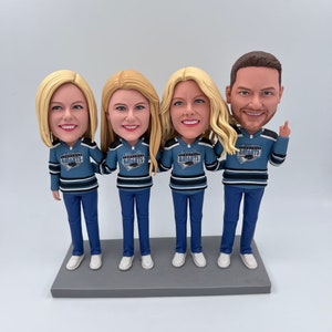 Bobbleheads de família personalizados, boneca personalizada de retrato de família, presente criativo de memória de reunião de família, presentes especiais de família, pode escolher tamanho e quantidade