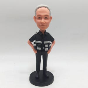 Custom Policemen Bobbleheads, Custom Police Officer Bobblehead, Personalized Patrol Bobbleheads, Custom Sheriff, Father&#39;s Day Gift