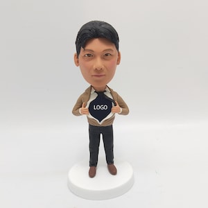 Boneco Bobblehead personalizado: boneco de argila de polímero personalizado, presente para a família