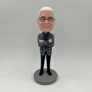 Custom Bobblehead Figurine: Personalized Polymer Clay Gift, Cake Topper