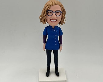 Custom Bobbleheads: Casual Woman | Fully Customizable Bobbleheads for Your Female Boss | Personalized Bobblehead Best Gift for Boss & Friend