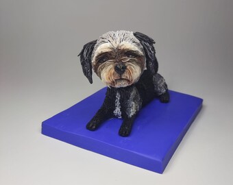 Personalized Dog Memorial Gift, Custom Pet Figurine from Photo, Handmade Dog Sculpture, Pet Loss Keepsake, Dog Lover Gift