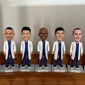 Custom doctor Bobblehead,Fully Customizable Bobbleheads as Gifts for Doctor,team order for doctor party,farewall gifts,price is just for one