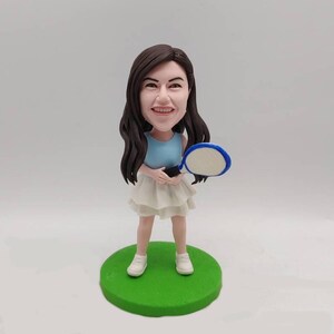 Custom Tennis Bobblehead, Personalized Bobblehead Tennis Female, Best Tennis Player Gifts For Her, Best Christmas Gifts For Tennis Players