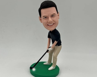 Custom Golf Bobblehead, Personalized Golf Gifts For Him, Unique Golf Gifts For Him, Custom Boss Gifts For Golf lovers, Gifts For Golfers