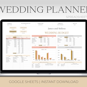 Wedding Planner Budget Spreadsheet | Wedding Timeline Budget Google Sheets Template | Wedding Planner Spreadsheet | Wedding Budget Tracker
