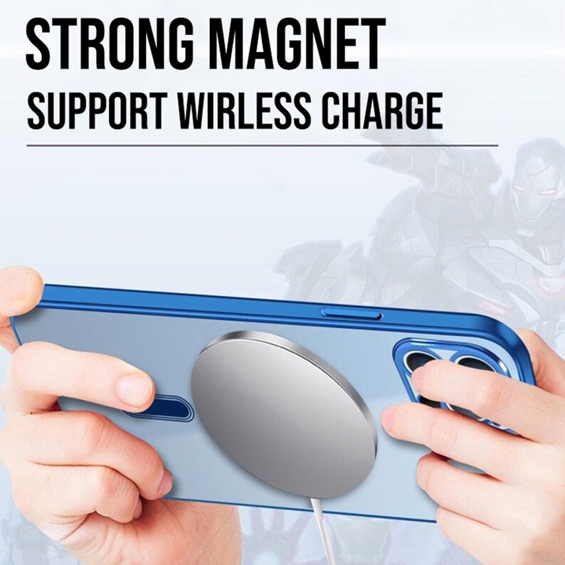 Magsafe Wireless Charge Iphone Case Luxury Plating Clear Etsy
