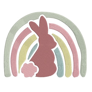Easter Rainbow Embroidery Design, Boho Rainbow Embroidery Design, Machine Embroidery Design, 5 Sizes, Instant Download