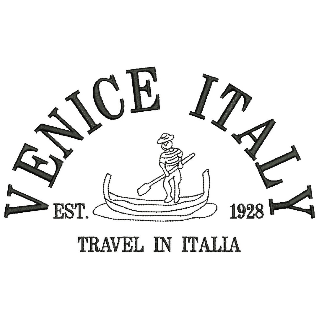 Venice Italy Embroidery Design, Trendy Embroidery Designs, Instant