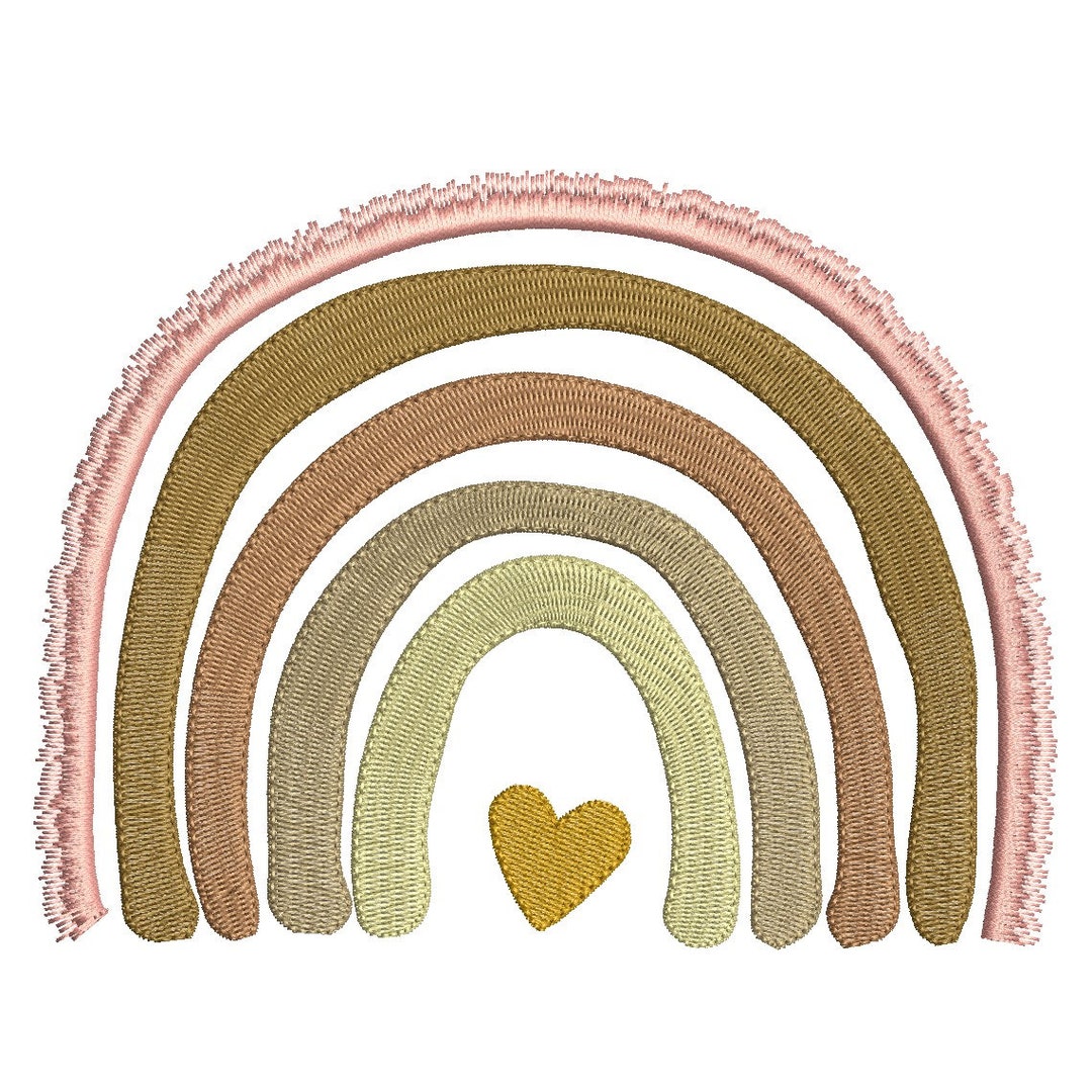 Boho Rainbow Machine Embroidery Design - Etsy