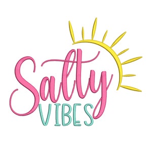 Salty Vibes Stickmuster, Sommer-Stickmuster, Sofortiger Download