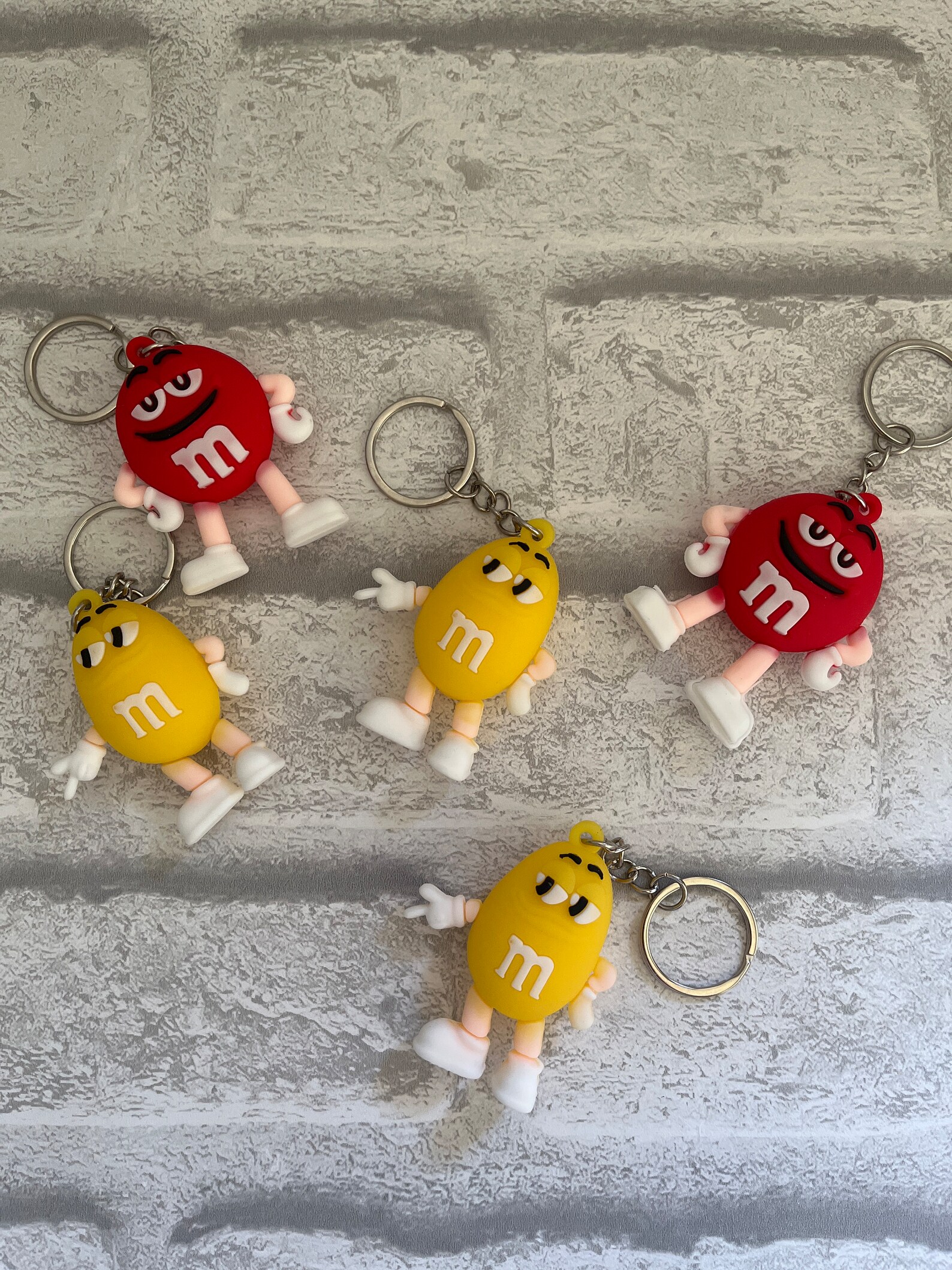 M&M Character Keychains Keychains Backpack Keychains Etsy