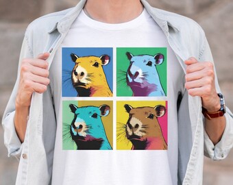Pop Art Capybara, Adult Shirt, Capybara Shirt, Capybara Art Shirt, Capybara gift, Capybara lover gift, Capybara t shirt, Capybara pop art